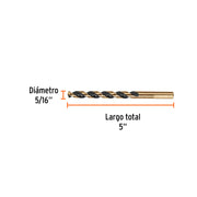 Broca HSS 5/16' Trugold para metal, TRUPER EXPERT