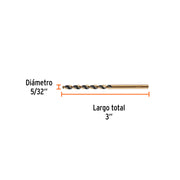 Broca HSS 5/32' Trugold para metal, TRUPER EXPERT