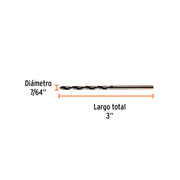 Broca HSS 7/64' Trugold para metal en blíster, EXPERT