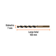 Broca HSS 7.0 mm Trugold para metal, TRUPER EXPERT
