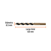 Broca HSS 8.5 mm Trugold para metal, TRUPER EXPERT