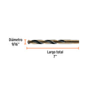 Broca HSS 9/16' Trugold para metal, TRUPER EXPERT
