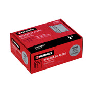 Bisagra cuadrada 2', satinado, cabeza plana, HERMEX