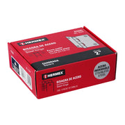 Bisagra cuadrada 2' acero inox, cabeza plana, HERMEX