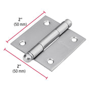 Bisagra cuadrada 2' acero inox, cabeza redonda, HERMEX