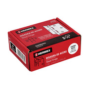 Bisagra cuadrada 2-1/2', satinado, cabeza redonda, HERMEX