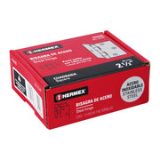 Bisagra cuadrada 2-1/2' acero inox, cabeza plana, HERMEX