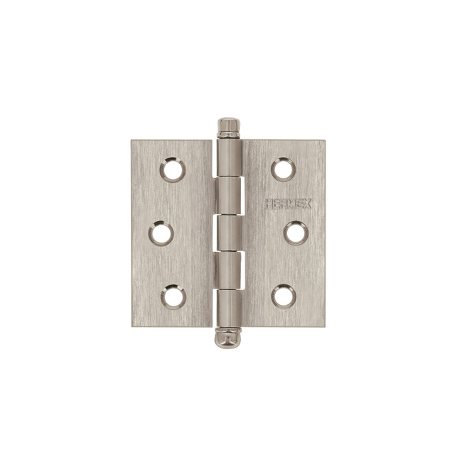 Bisagra cuadrada 2-1/2' acero inox, cabeza redonda, HERMEX