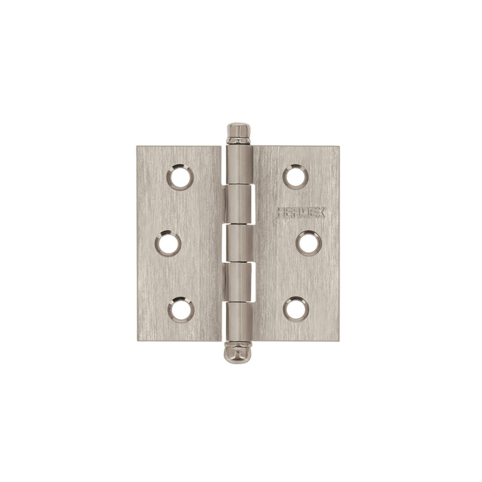 Bisagra cuadrada 2-1/2', acero inox, cabeza redonda, HERMEX