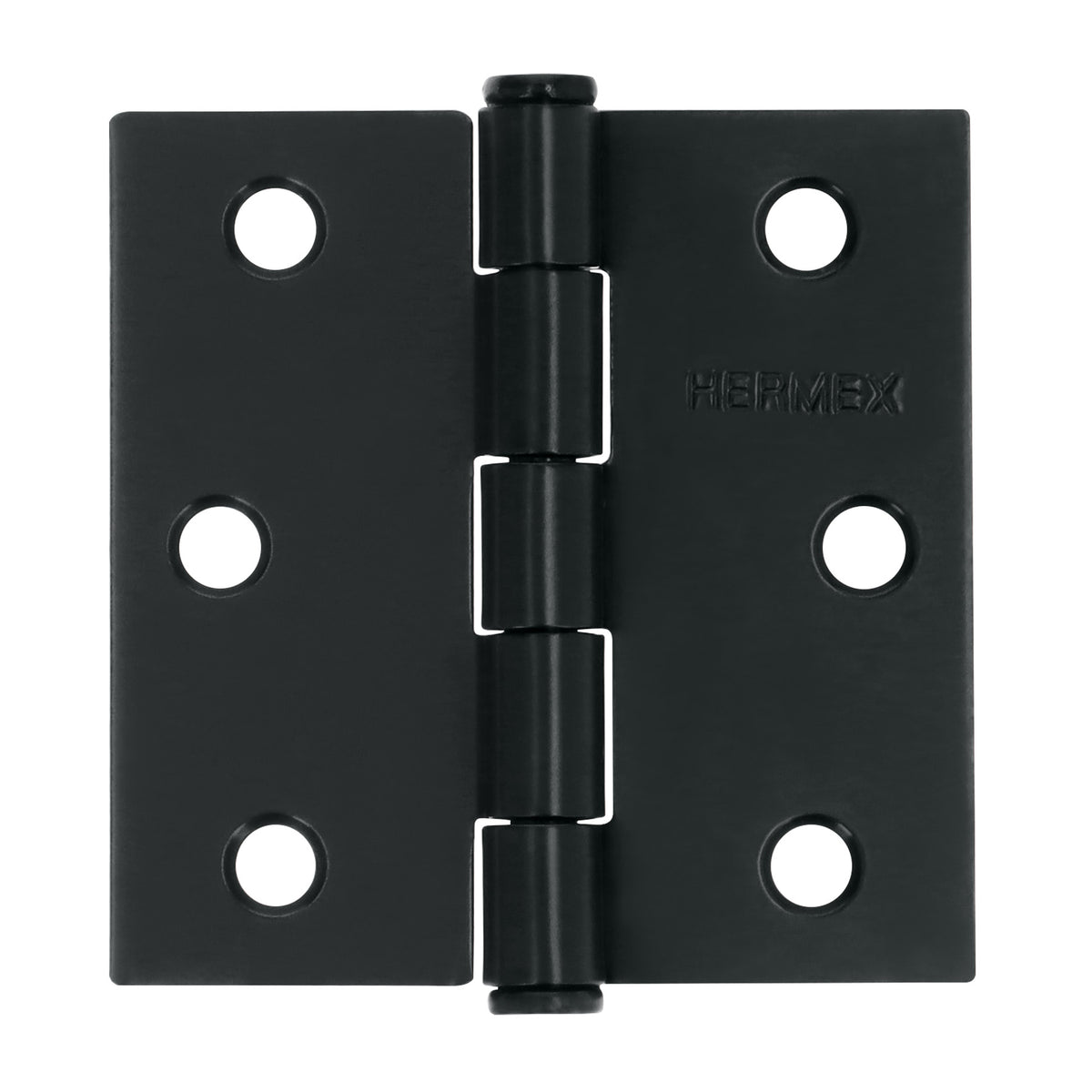 Bisagra cuadrada 2-1/2', acero negro mate, cabeza plana
