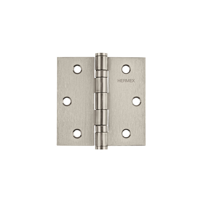 Bisagra cuadrada 3' acero inox, cabeza plana, HERMEX