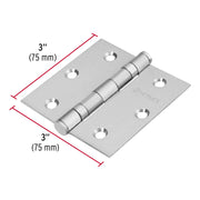Bisagra cuadrada 3' acero inox, cabeza plana, HERMEX