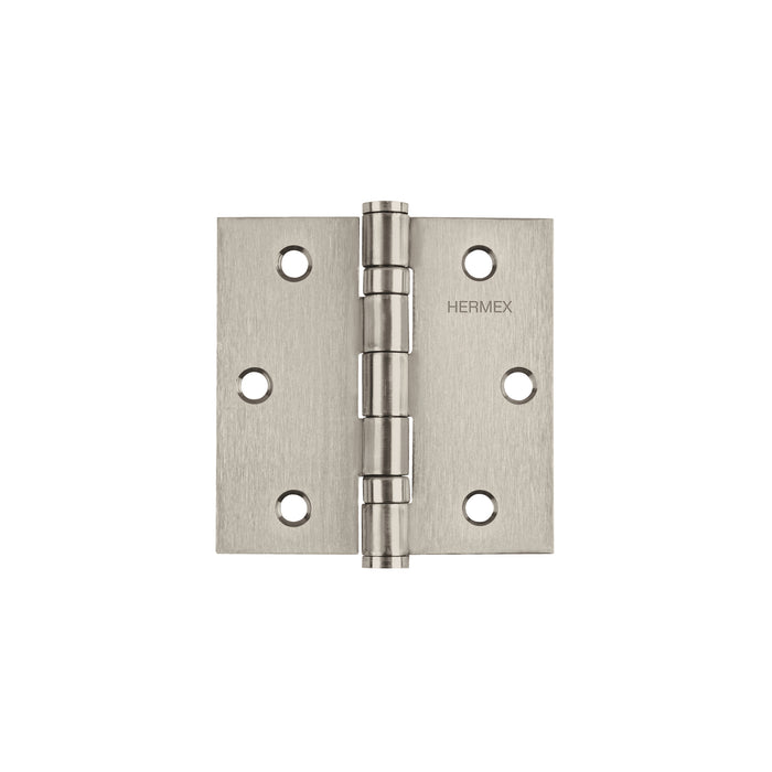 Bisagra cuadrada 3', acero inox, cabeza plana, HERMEX