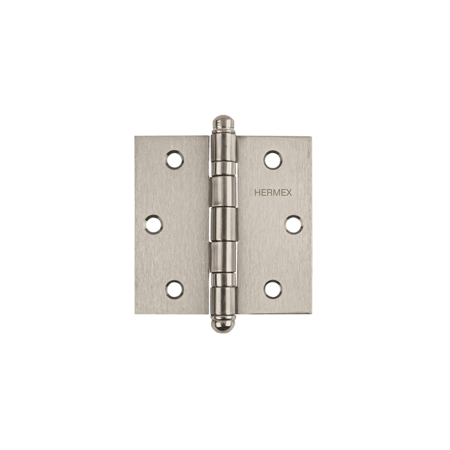 Bisagra cuadrada 3' acero inox, cabeza redonda, HERMEX