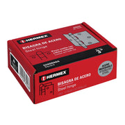 Bisagra cuadrada 3' acero inox, cabeza redonda, HERMEX