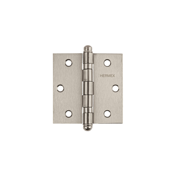 Bisagra cuadrada 3', acero inox, cabeza redonda, HERMEX