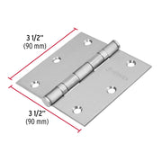 Bisagra cuadrada 3-1/2' acero inox, cabeza plana, HERMEX
