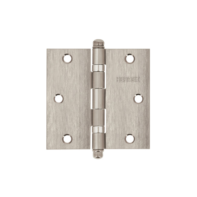 Bisagra cuadrada 3-1/2' acero inox, cabeza redonda, HERMEX