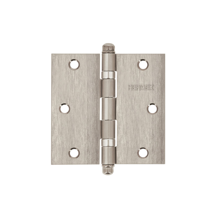 Bisagra cuadrada 3-1/2', acero inox, cabeza redonda, HERMEX