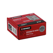 Bisagra cuadrada 3-1/2' acero inox, cabeza redonda, HERMEX