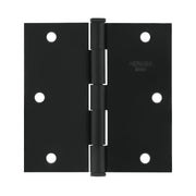 Bisagra cuadrada 3-1/2', negro mate, cabeza plana, BASIC