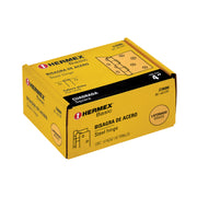Bisagra cuadrada, 4',latonado, cabeza plana, HERMEX BASIC