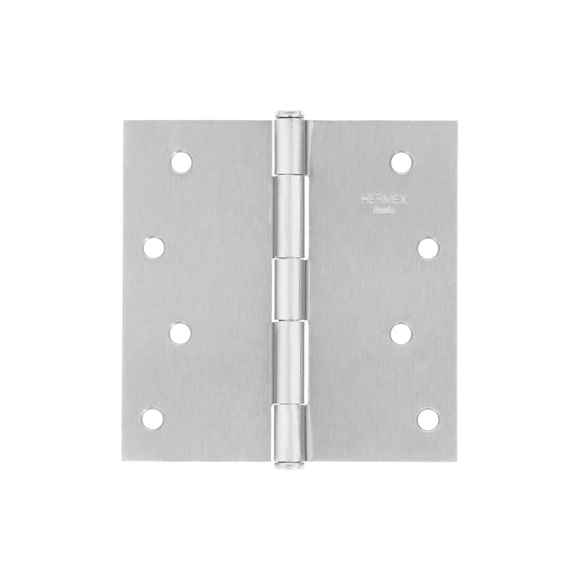 Bisagra cuadrada 4', satinado, cabeza plana, BASIC