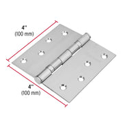 Bisagra cuadrada 4' acero inox, cabeza plana, HERMEX