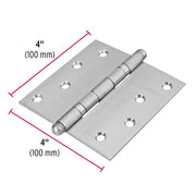Bisagra cuadrada 4' acero inox, cabeza redonda, HERMEX