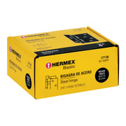 Bisagra cuadrada 4', negro mate, cabeza plana, BASIC