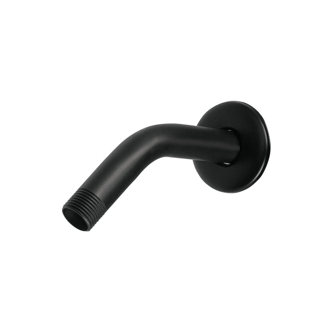 Brazo corto con chapetón para regadera, negro mate, AQUA