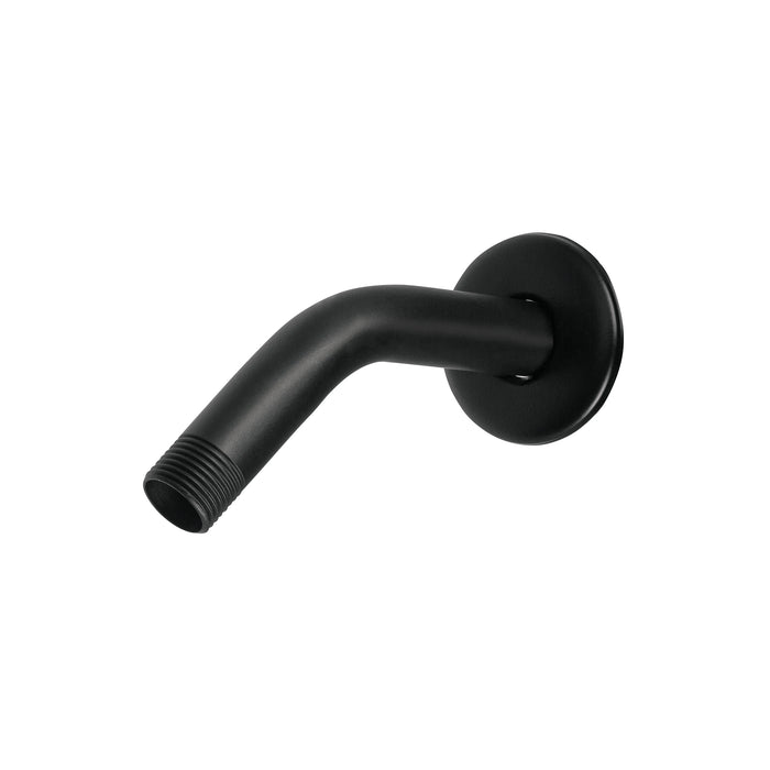 Brazo corto con chapetón para regadera, negro mate, AQUA