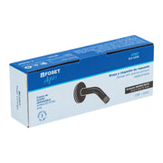 Brazo corto con chapetón para regadera, negro mate, AQUA