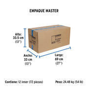 Brazo recto con chapetón para regadera, 30 cm, negro mate