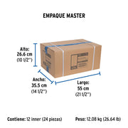 Brazo recto 50 cm con chapetón para regadera, satín, FOSET