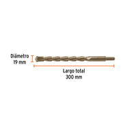 Broca para concreto 19 x 300 mm, TRUPER