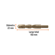 Broca para concreto 22 x 150 mm, TRUPER