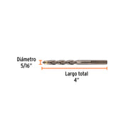 Broca para concreto de 5/16 x 4', TRUPER