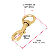 Bandola destorcedora de latón 1-1/4', FIERO