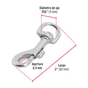 Bandola de zinc de 7/16' giratoria, FIERO