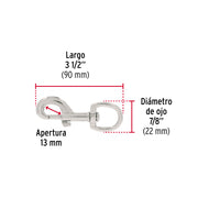 Bandola de zinc de 7/8' giratoria, FIERO
