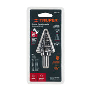 Broca escalonada óxido negro 10escalones 1/4 a 1-3/8',Truper