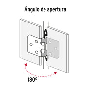 Bolsa con 2 bisagras parche de 7cm, latonado, HERMEX