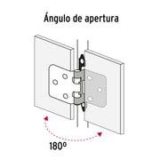 Bolsa con 2 bisagras parche de 7cm, latón antiguo, HERMEX