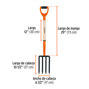 Bieldo para jardín, 4 dientes, mgo 29', puño 'Y', TRUPER