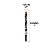 Broca con punta centradora para madera 1/2', TRUPER