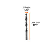 Broca con punta centradora para madera 5/16', TRUPER