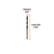 Broca con punta centradora para madera 7/32', TRUPER