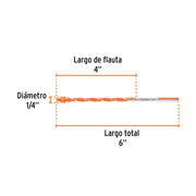 Broca multimaterial 1/4 x 6', TRUPER