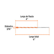 Broca multimaterial 3/16 x 6', TRUPER
